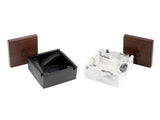 BRIQ CONCRETE ASHTRAY W/WALNUT LID - High Grade Vape