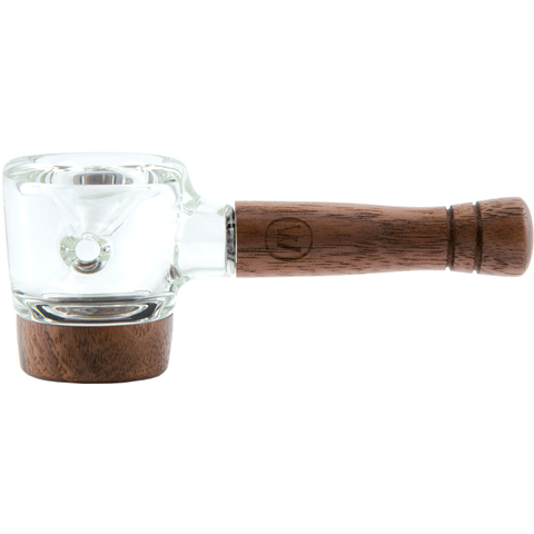 GLASS & WALNUT SPOON PIPE - High Grade Vape