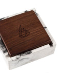 BRIQ CONCRETE ASHTRAY W/WALNUT LID - High Grade Vape
