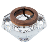 CRYSTAL & WALNUT ASHTRAY - High Grade Vape