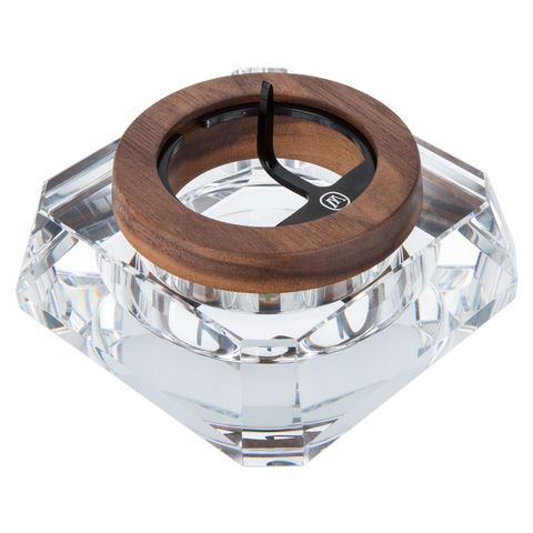 CRYSTAL & WALNUT ASHTRAY - High Grade Vape