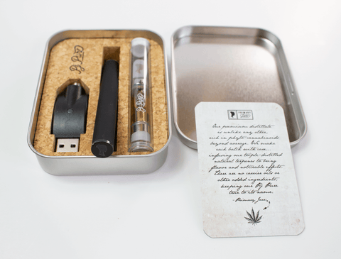 PJ PURE DISTILLATE - 1G UNCUT ORGANIC CBD VAPE CARTRIDGE & BATTERY KIT 500MG - High Grade Vape