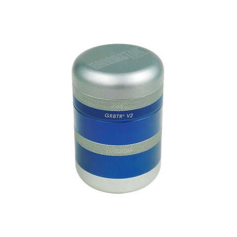 GR8TR V2 SERIES GRINDER - SOLID BODY (MATTE BLUE) - High Grade Vape